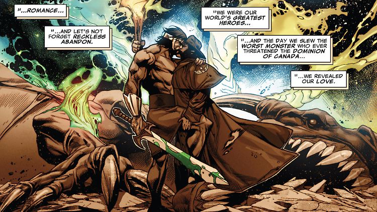 Wer gemeinsam kämpft, kann auch gemeinsam knutschen: Wolverine und Hercules.