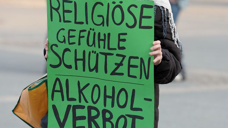 Bei einem Protest in Frankfurt am Main.