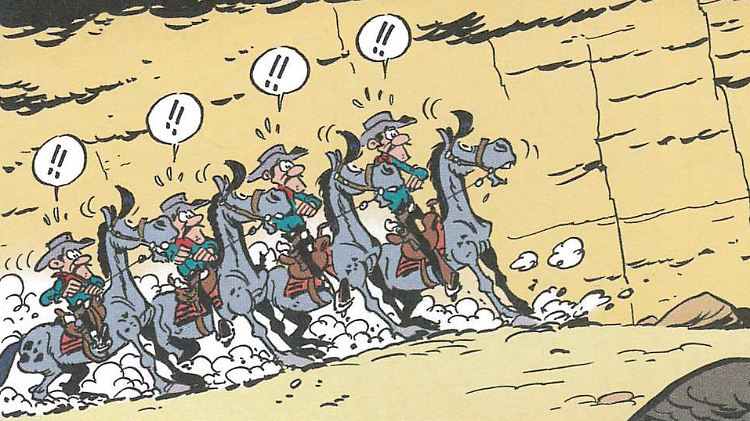 Man kennt sich: Lucky Luke ist wiedermal hinter den Daltons her.
