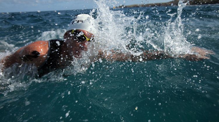 Lance Armstrong während eines Triathlon-Wettkampfes.