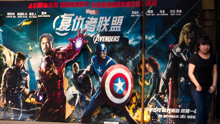 Einnahmen aus China tragen zum Erfolg von Hollywood-Blockbustern bei - hier "Avengers".