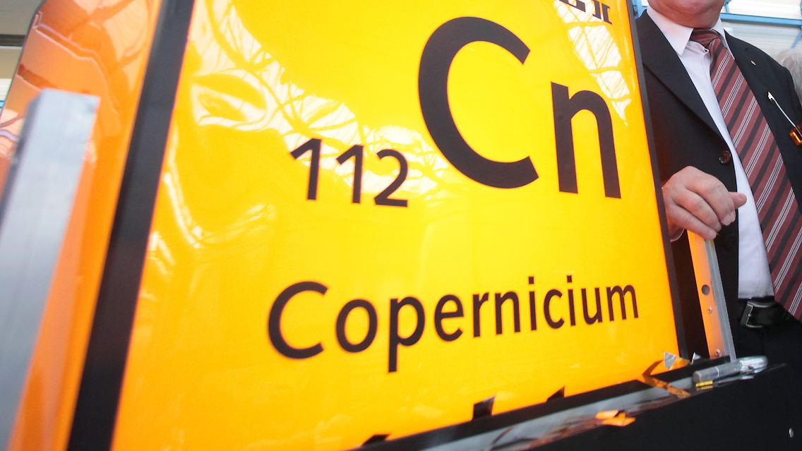 "Copernicium" ist 277 Mal schwerer als Wasserstoff.
