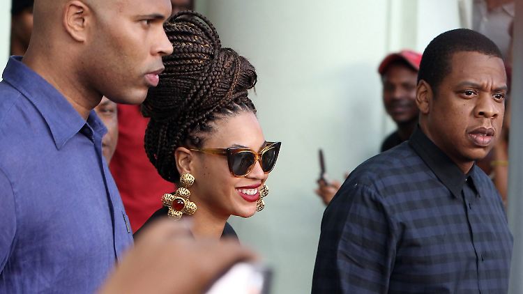 Beyoncé und Jay-Z (r.) bei ihrer Kuba-Reise.