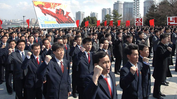 Einer der unzähligen Aufmärsche in der nordkoreanischen Hauptstadt Pjöngjang.