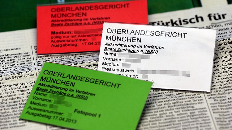 Die begehrten Akkreditierungen für das NSU-Verfahren.