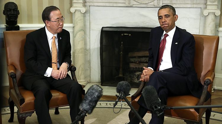 Barack Obama und Ban Ki Moon sind sehr besorgt.