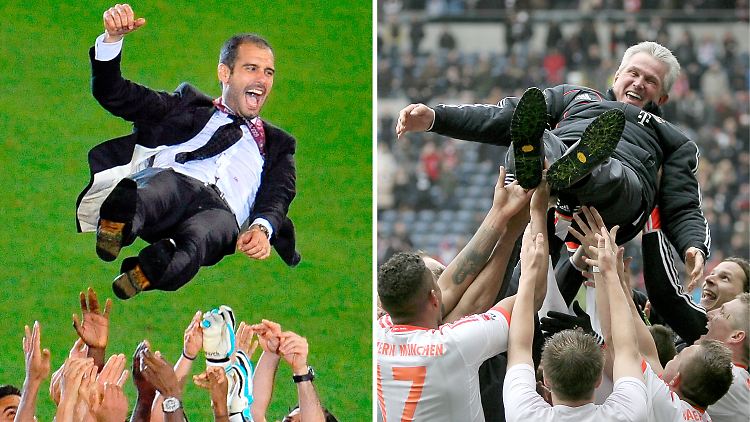 Der eine fragt den anderen nicht: Jupp Heynckes und Josep Guardiola.