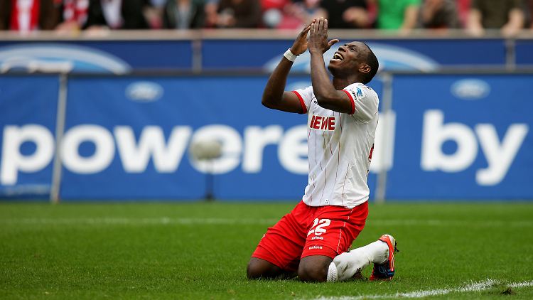 Anthony Ujah und seine Kölner kamen erst in der Nachspielzeit zum Sieg.