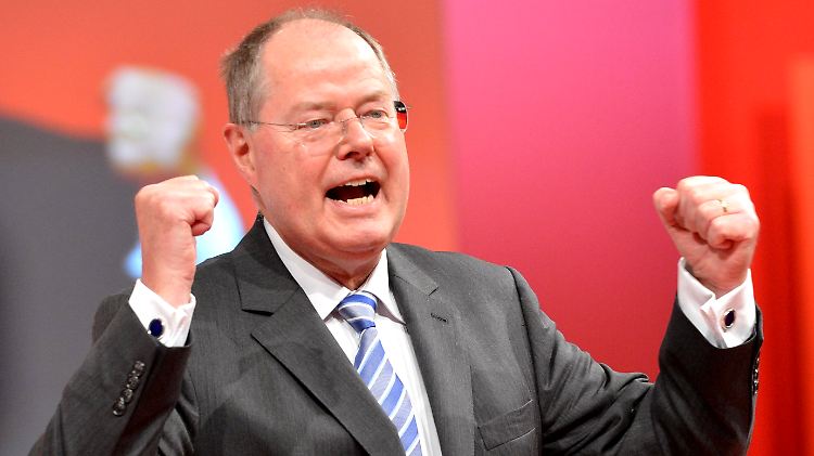 In 161 Tagen ist Bundestagswahl, aber auch Zeit zum Jubeln für Peer Steinbrück?
