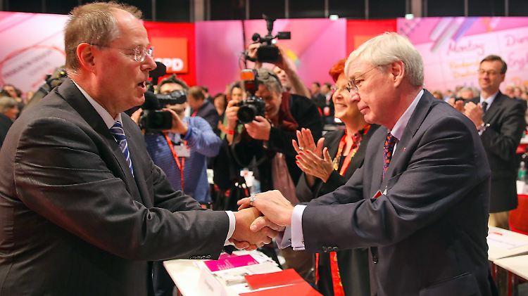 SPD-Kanzlerkandidat Peer Steinbrück kann in diesem Jahr auf die Unterstützung von DGB-Chef Michael Sommer setzen.
