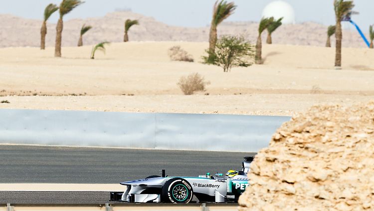 Allein in der Wüste: Nico Rosberg unterwegs.