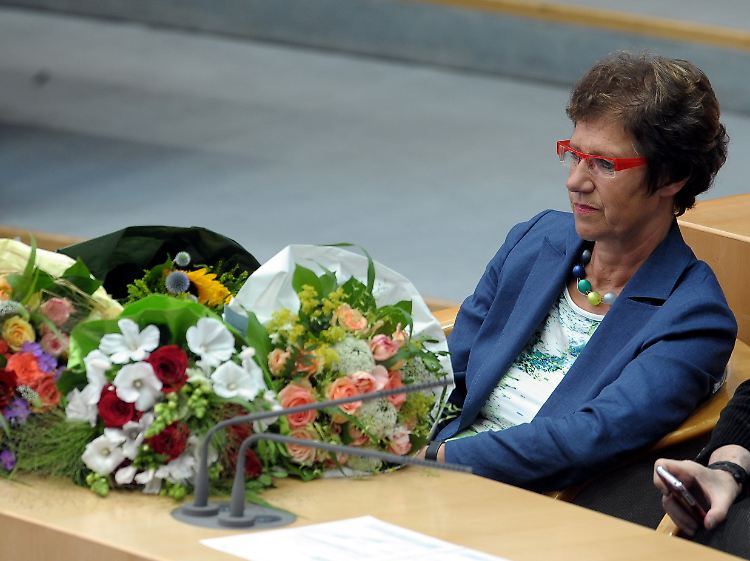 Gunhild Böth wartete etwas länger auf die Blumen.