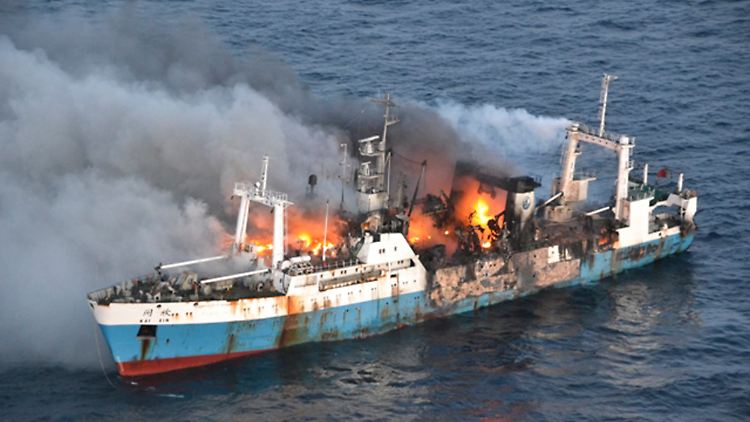 Die Crew konnte schon kurz nach Ausbruch des Brandes gerettet werden.  
