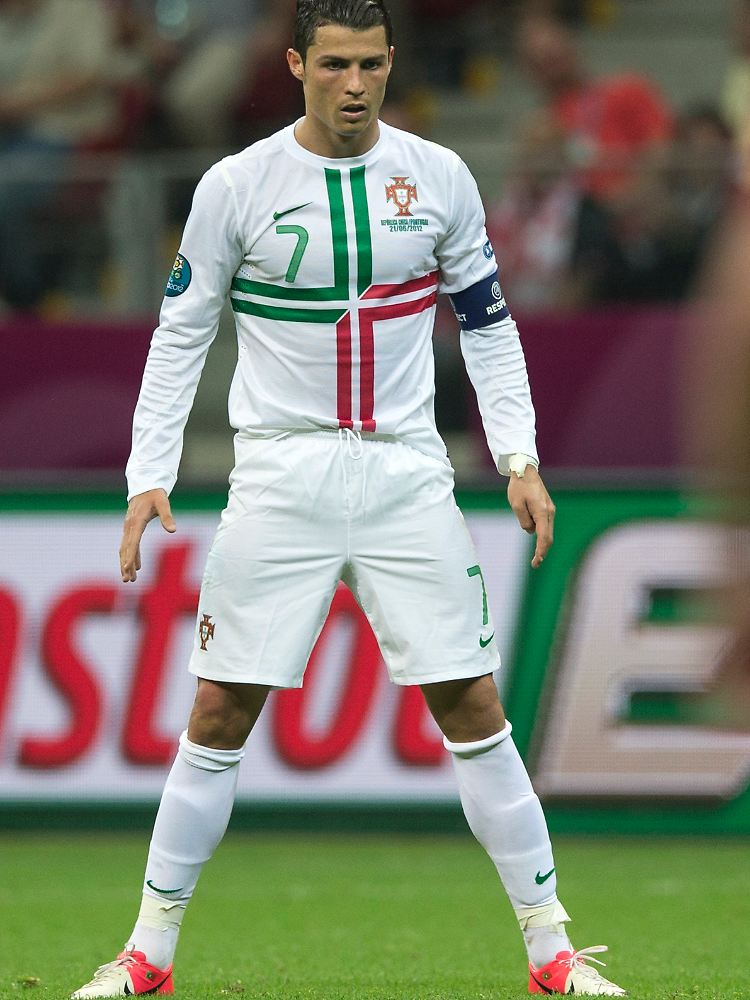 Immer ein sicherer Stand: Ronaldos typische Elfer- und Freistoß-Position