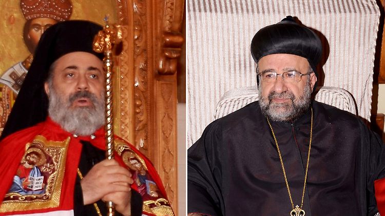 Bischof Gregorios Yohanna Ibrahim (r.) und Bischof Bulos Jasidschi.