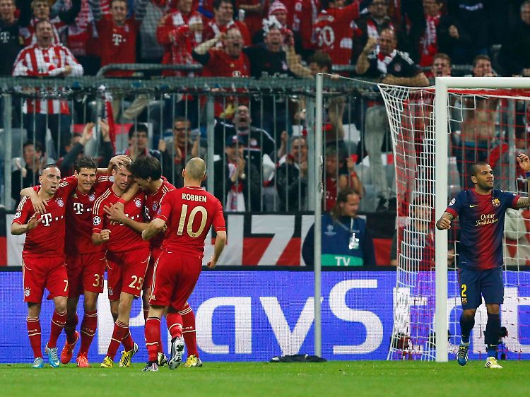 "Oh, wie ist das schön": Der FC Bayern feierte auch gegen Lionel Messi und Co. einen Kantersieg.