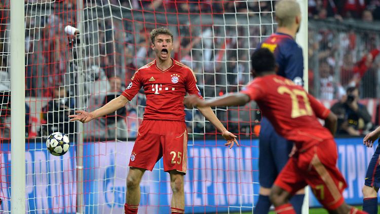 Thomas Müller lieferte gegen Barcelona eines seiner besten Spieler im Trikot der Münchner.
