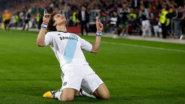 David Luiz nach seinem Treffer in letzter Sekunde. 