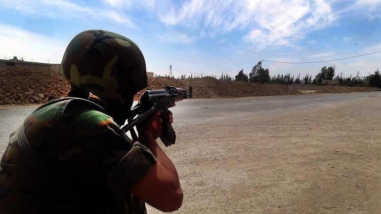 Ein Soldat der syrischen Armee.