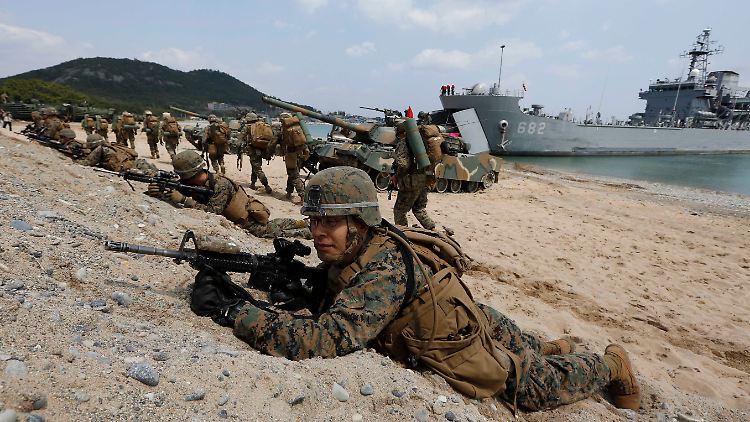 Laut den USA und Südkorea wird nur der Verteidigungsfall geübt.