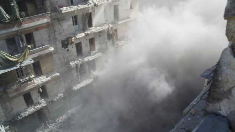 Verwüstung in Aleppo durch konventionelle Waffen.