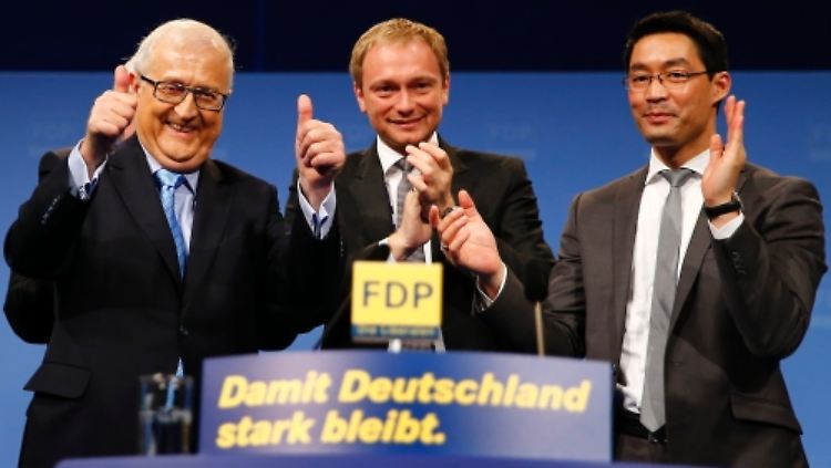 Brüderle, Lindner, Rösler - die Spitze der Liberalen zieht geschlossen in den Wahlkampf. 