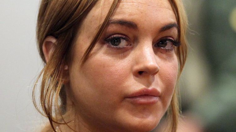 Lindsay Lohan bei einer Voranhörung vor Gericht.