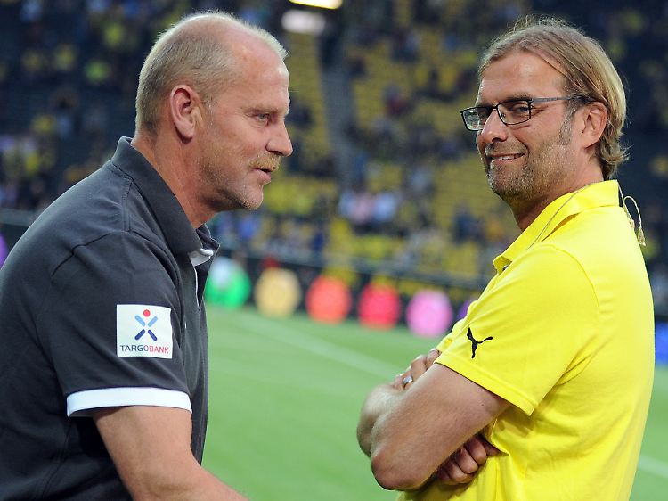 Wiedersehen in der nächsten Saison? Bremens Thomas Schaaf und Dortmunds Jürgen Klopp.