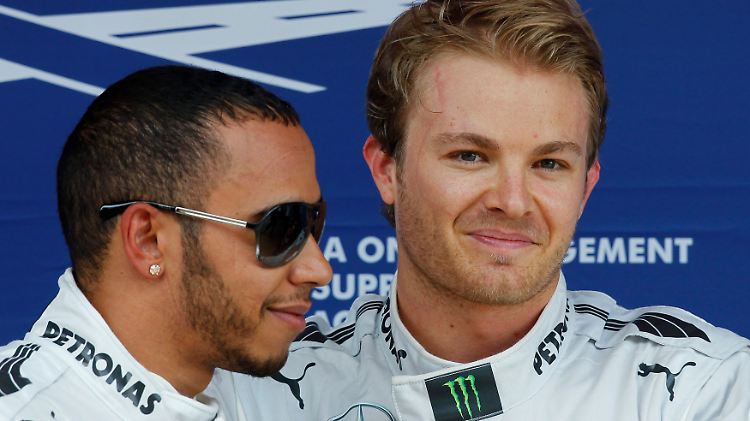 Führungsduo: Mercrdes-Piloten Nico Rosberg und Lewis Hamilton.