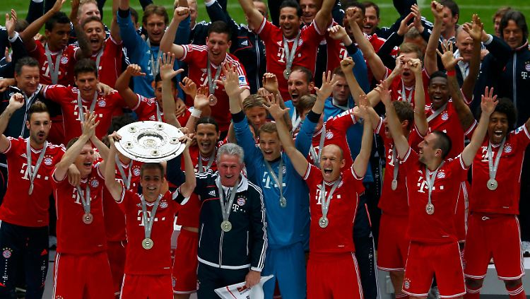 Deutscher Meister: Der FC Bayern jubelt in München.