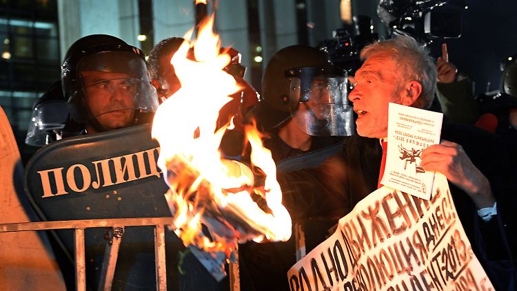 Demonstration am Wochenende in Sofia.