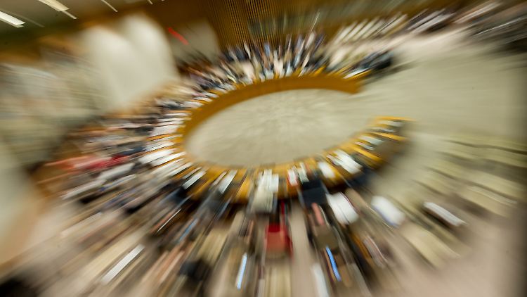 Der Konferenzraum des Sicherheitsrates der Vereinten Nationen.