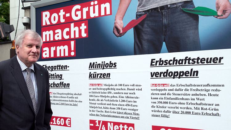Seehofer glaubt, dass Familien unter einer Abschaffung des Ehegatten-Splittings leiden würden