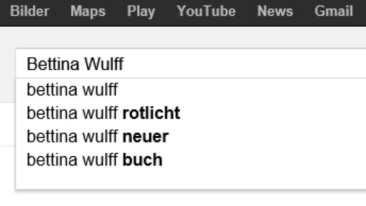 Die Auto-Vervollständigung kann durchaus diffamierende Züge haben.