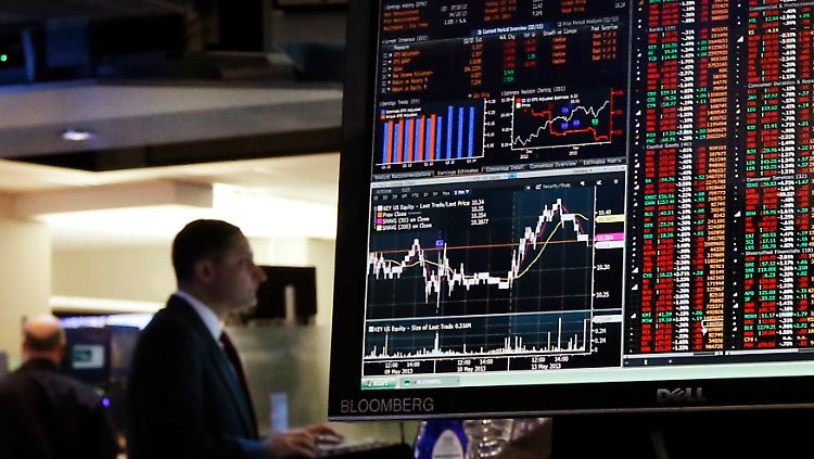 Ein Bloomberg-Terminal im Handelsraum der New York Stock Exchange.