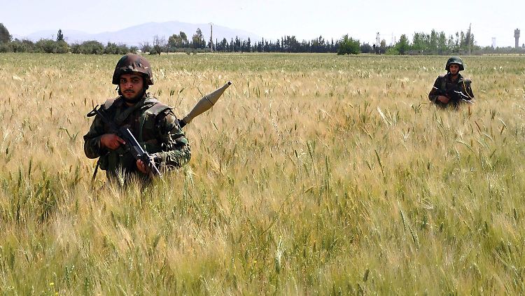 Soldaten der Regierungsarmee in der Provinz Daraa.