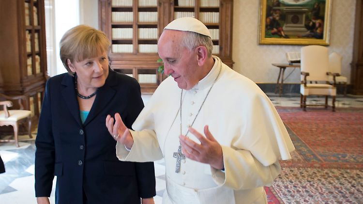 Angela Merkel traf Papst Franziskus bei einer Privataudienz.