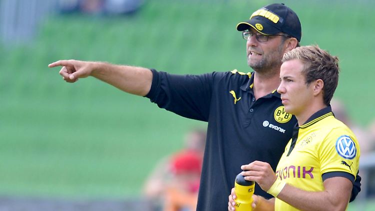 Jürgen Klopp mit seinem Musterschüler Mario Götze.