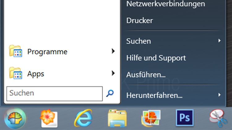 "Classic Shell" im "Windows Aero"-Look.