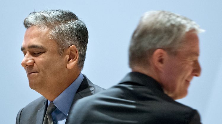 Augen zu und durch mit dem Kulturwandel: Anshu Jain und Jürgen Fitschen.