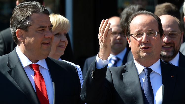 Ein Schaulaufen der Sozialisten und Sozialdemokraten: Auch Frankreichs Präsident Hollande gratuliert.