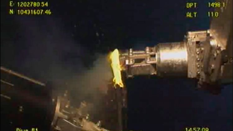 Das will die Welt sehen: Der Ölfluss ist gestoppt.