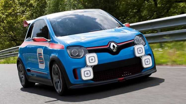 Spaßmobil und Botschafter: Mit dem 320 PS starken Showcar Twin'Run lenkt Renault den Blick in Richtung neuer Twingo-Generation, die für 2014 erwartet wird.