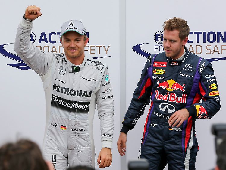 Nico Rosberg strahlte nach dem Qualifying, Sebastian Vettel war nach Platz drei etwas zerknirscht.