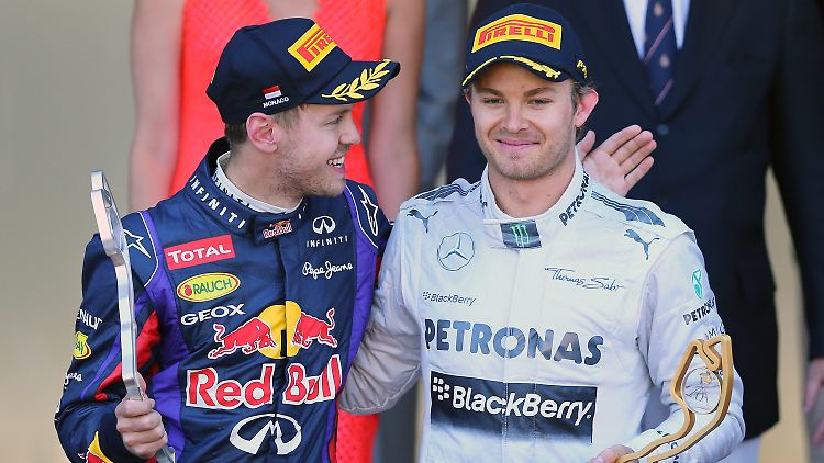 Seinen Heimsieg in Monaco verdankt Nico Rosberg, rechts, vor allem dem engen Stadtkurs seiner Wahlheimat. Sebastian Vettel weiß das.