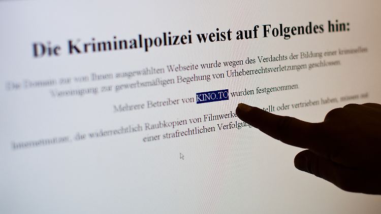 Die Kino.to-Seite nach ihrer Abschaltung.