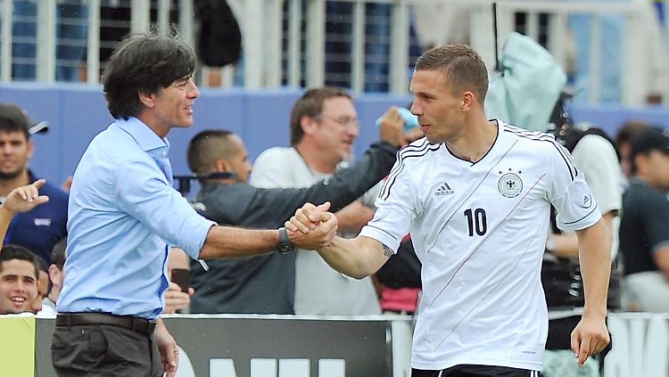 Zwei Tore: Da kann sich Bundestrainer Löw bei Lukas Podolski bedanken.
