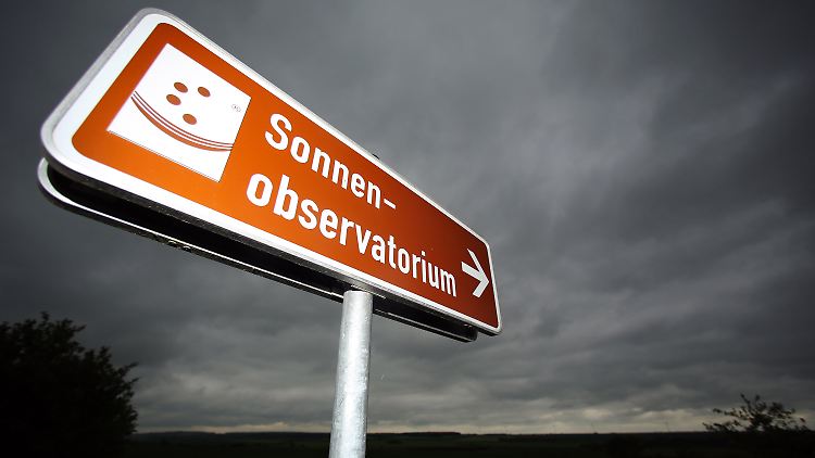 Weg zum Sonnenobservatorium Goseck in Sachsen-Anhalt.