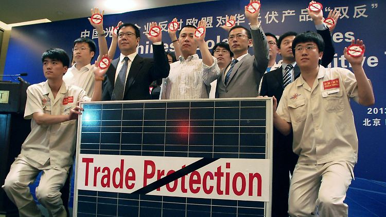 Chinas Solarhersteller machen Front gegen Strafzölle der EU.