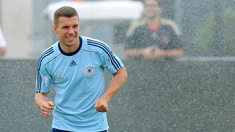 Gewohnt locker: Lukas Podolski.